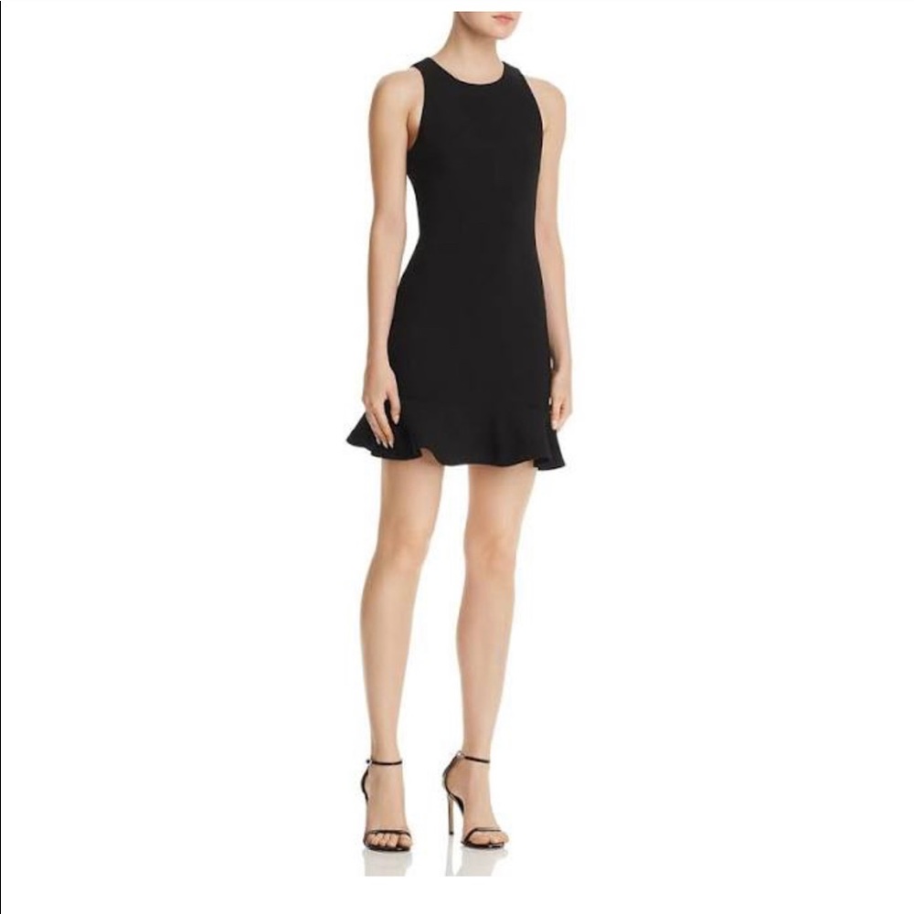 Likely Beckett ruffle hem flounce dress - black